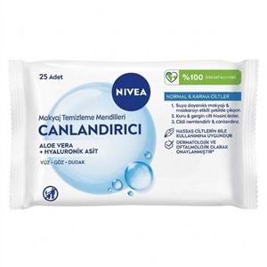 Nivea Makyaj Temizleme Mendili, Normal ve Karma Ciltler için Canlandırıcı 25li