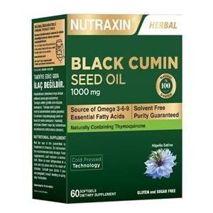 Nutraxin Black Cumin Seed Oil Çörek Otu Yağı 1000 mg 60 Kapsül