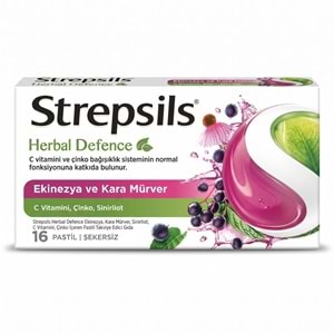 Strepsils Herbal Ekinezya ve Karamürver Pastil 16Lı (Yeni)