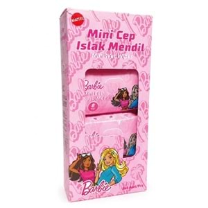 Mini Cep Islak Mendil 8x8 Adet, Barbie Desenli