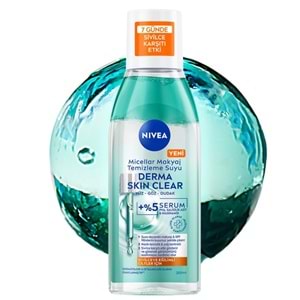 Nivea Derma Skin Clear Serum Etkili Micellar Makyaj Temizleme Suyu 200 mL