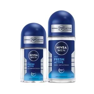 Nivea Roll On 2li Set Fresh Active 50 mL + 25 mL, Men