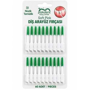 Pakdent Soft Pick Diş Arayüz Fırçası 60Lı Paket