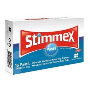 Stimmex Pastil Mentol ve Nane Yağı Aromalı 16Lı