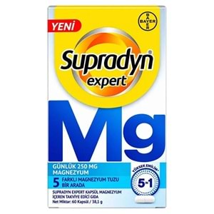 Supradyn Expert Magnezyum İçeren Takviye Edici Gıda 60 Kapsül, 250 mg