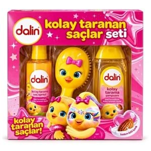 Dalin Kolay Taranan Saçlar Seti (Tarak + Şampuan 200 mL + Sprey 200 mL)