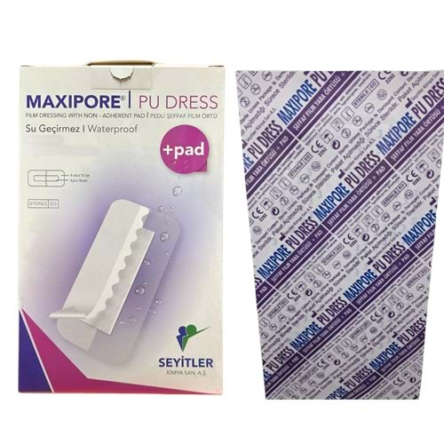 Maxipore Su Geçirmez Pedli Şeffaf Film Yara Örtüsü 10x25 cm