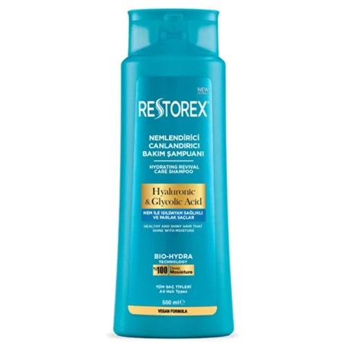 Restorex Şampuan 500Ml Hyaluronic& Glicolic Asit