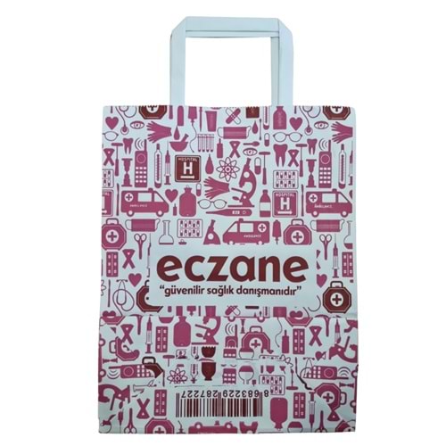 Dy Kraft Çanta Kırmızı 50 Adet (32x22x10cm)