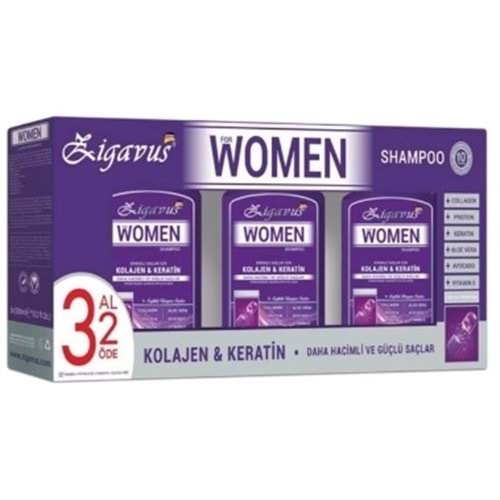 Zıgavus 3 Al 2 Ode Women Kolojen Keratın Samp 300 Ml