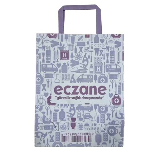 Dy Kraft Çanta Lila 50 Adet (32x22x10cm)