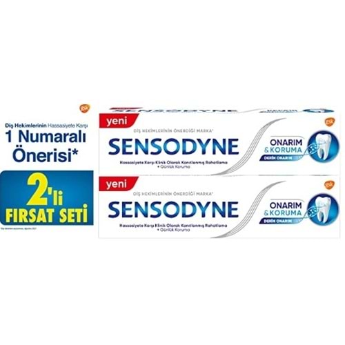 Sensodyne Onarım Koruma Diş Macunu 75ml 2 Lı Paket