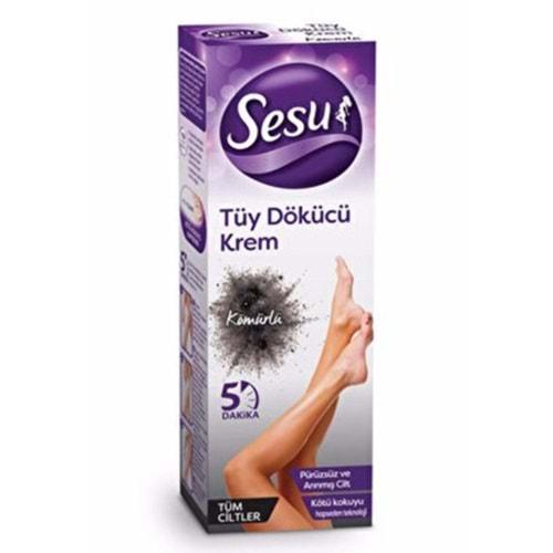 Sesu Tüy Dökücü Krem Kömürlü 100Ml