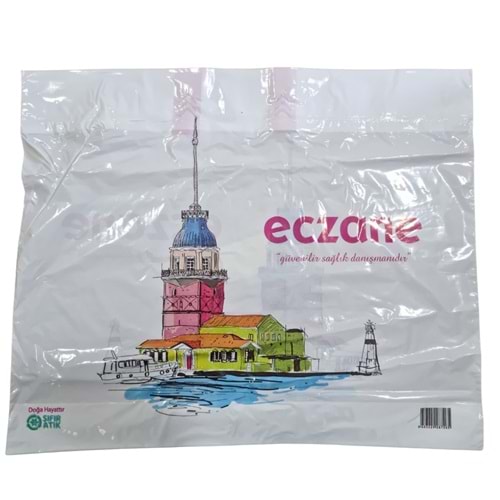 Dy Eczane Poşeti Büyük Boy Yumuşak Kulplu 30 Adet (40x50cm)