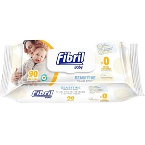 Fibril Bebek Islak Mendil Sensitive 90Lı