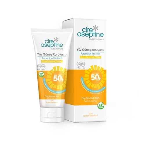 Cire Aseptine SPF50+ Yüz Güneş Kremi 50 mL, Kuru ve Normal Ciltler