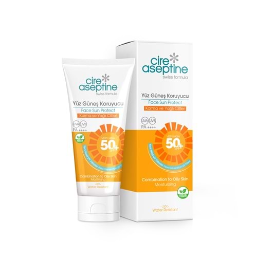 Cire Aseptine SPF50+ Yüz Güneş Kremi 50 mL, Karma ve Yağlı Ciltler