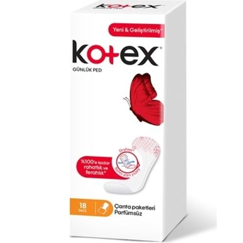 Kotex Günlük Ped Ince 18 Lı Parfümsüz