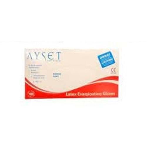 Ayset Lateks Muayene Eldiveni Pudralı S