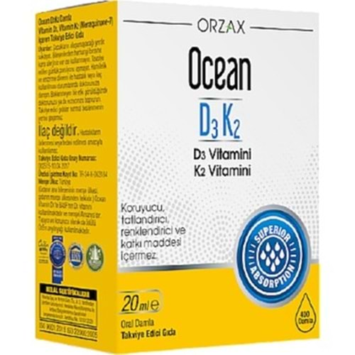 Ocean D3K2 Vıtamın Damla 20Ml