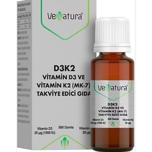 Venatura D3K2 Vıtamın Takvıye Edıcı Gıda 20Ml