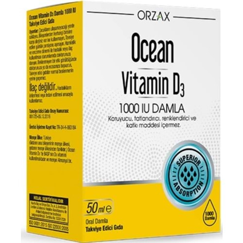 Ocean Vitamin D 1000IU Damla 50ml