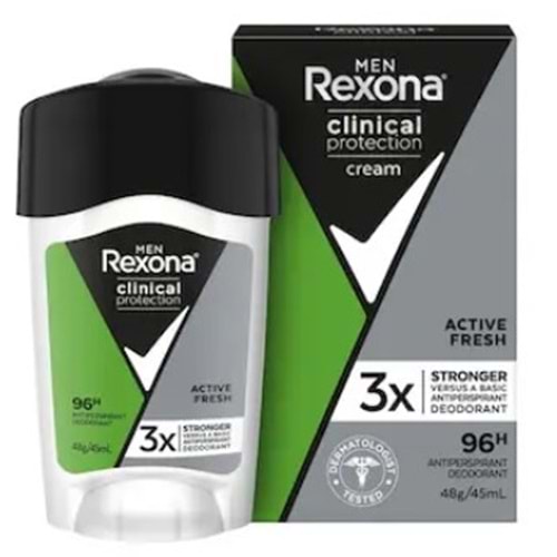 Rexona Men Clinical Protection Krem Stick 45Ml Active Fresh