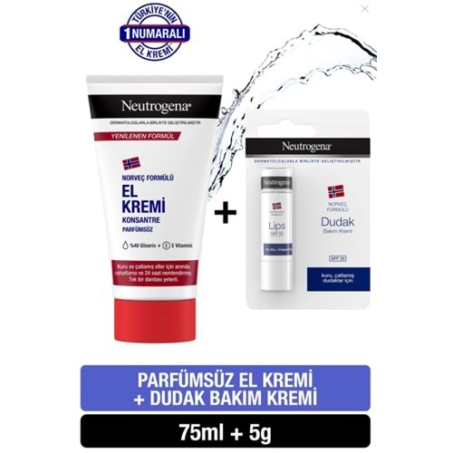 Neutrogena Parfümsüz El Kremı 75Ml + Lip Hediyeli