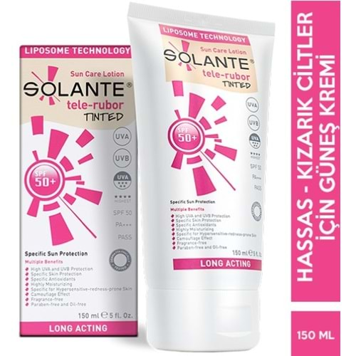 Solante Tele-Rubor Tınted SPF50+ Sun Care Lotion 150Ml