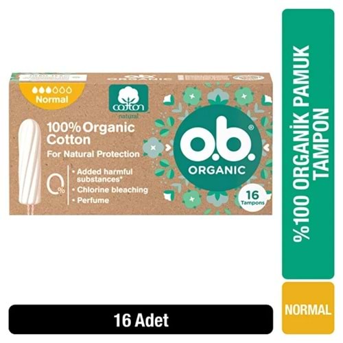 O.B Tampon Organık Normal 16Lı