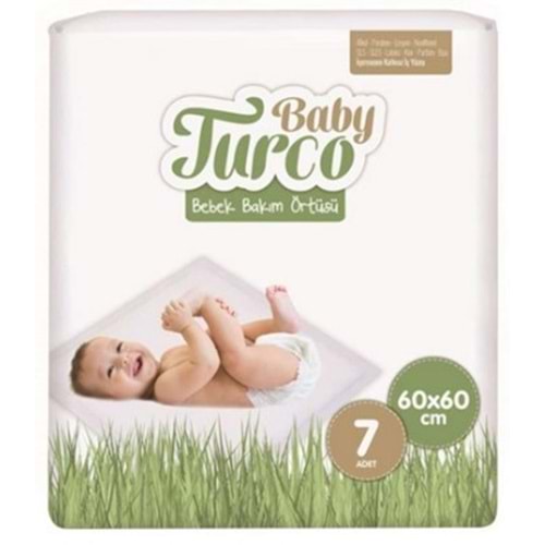 Baby Turco Bebek Bakım Örtüsü 60*60cm 7Lı