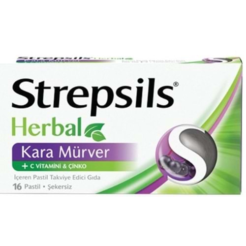 Strepsils Herbal Karamürver Pastil 16Lı