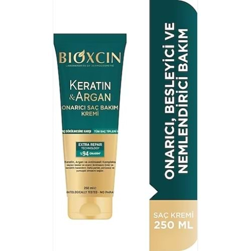 Bıoxcın Keratın-Argan Onarıcı Saç Bakım Kremı Tüp 250Ml