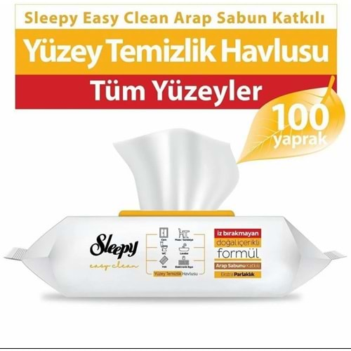 Sleepy Arap Sabunu Katkılı Yüzey Temizlik Havlusu 100lü