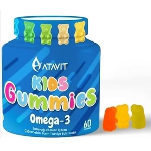 Atavıt Kıds Gummıes Omega-3 60Lı Mavı