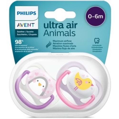 Philips Avent Ultra Air Animals 0-6Ay 2Li Emzik Kız