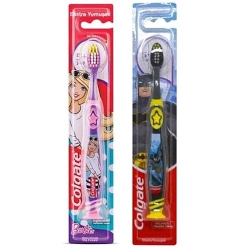 Colgate Çocuk Diş Fırçası Barbie & Batman Ekstra Soft 5+ (TEK ÜRÜN)