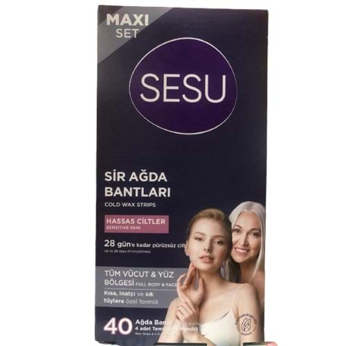 Sesu Ağda Bandı Hassas Ciltler 40Lı Maxi Set