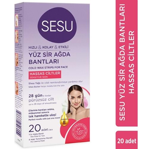 Sesu Yüz Ağda Bandı Hassas Ciltler 20Li