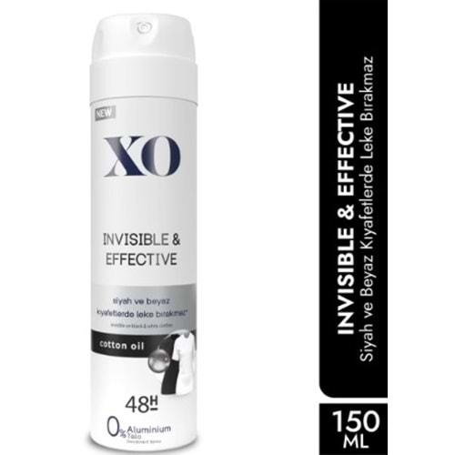 Xo Deodorant Invısıble Effectıve Women 150 Ml