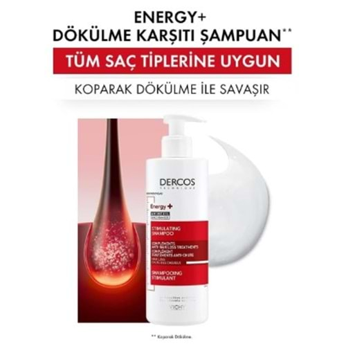 Dercos Koparak Dökülme Karşıtı Şampuan Energy+ 400Ml