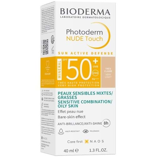 Bioderma Photoderm Nude Touch Mineral SPF50 40Ml Güneş Very Light