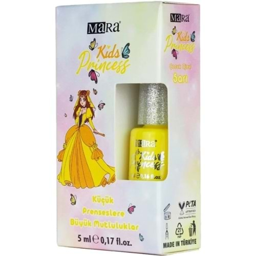 Mara Kıds Prıncess Su Bazlı Çocuk Oje 5ml Sarı