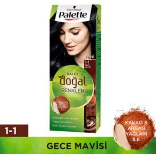 Palette Kalıcı Dogal Renkler 1-1 Gece Mavısı