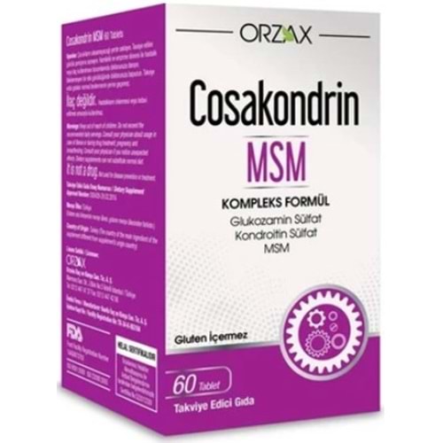 Orzax Cosakondrın MSM 60 Tablet