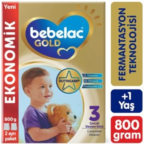 Bebelac Gold Çocuk Devam Sütü 1 Yaşından Itıbaren No:3 800 GR