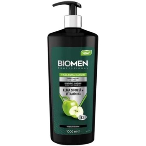 Biomen Şampuan Yağlanma Karşıtı Elma Sirkesı+Vitamın B3 1000Ml