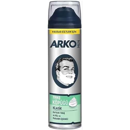Arko Tıraş Köpüğü Klasik 200ML Hassas Ciltler için