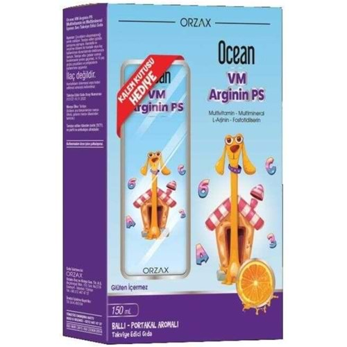 Ocean VM Arginin PS Bal-Portakal Şurup 150 Ml +Kalem Kutusu Hediyeli