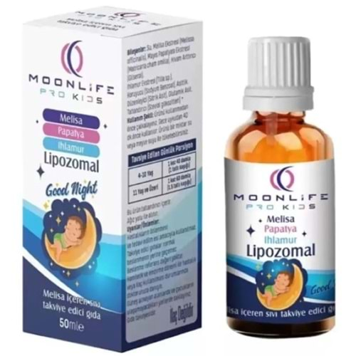 Moonlife Pro Kids Lipozomal Melisa Çayı İçeren Sıvı Damla 50Ml